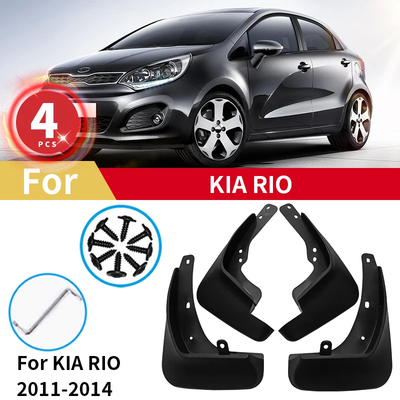 

For KIA RIO 3 UB 2012 2013 2014 2015 2016 Russian Model K2 Mudflaps Mud Flaps Splash Guards Mudguards Front Rear Wheels Fender