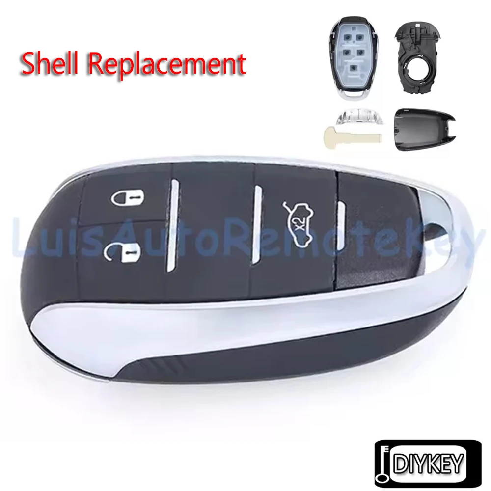 

3 Buttons Case Smart Remote Car Key Fob Shell Cover Replacement for Alfa Romeo Giulia Stelvio 2015 2016 2017 2018 2019 2020