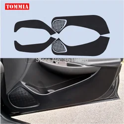 TOMMIA For Chevrolet Malibu XL Car Inside Door Cover Scratch Protection Anti Kick Pads Carbon Fiber Stickers 4pcs