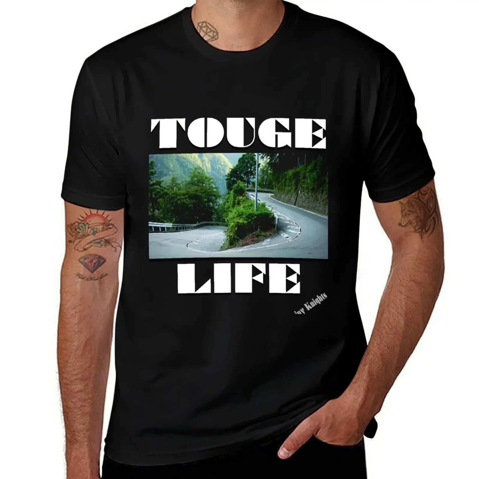 

Touge Life (Rainy Knights Drift Crew) T-Shirt funny t shirts cotton t shirts for man graphic cars T-Shirt