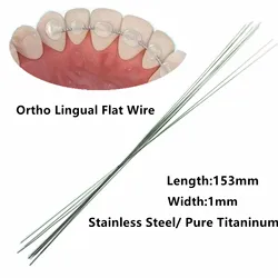 10Pcs Dental Ortho Lingual Retainer Wire Flat Twist Wires Stainless Steel Pure Titaninum For Ortho Bracket Braces