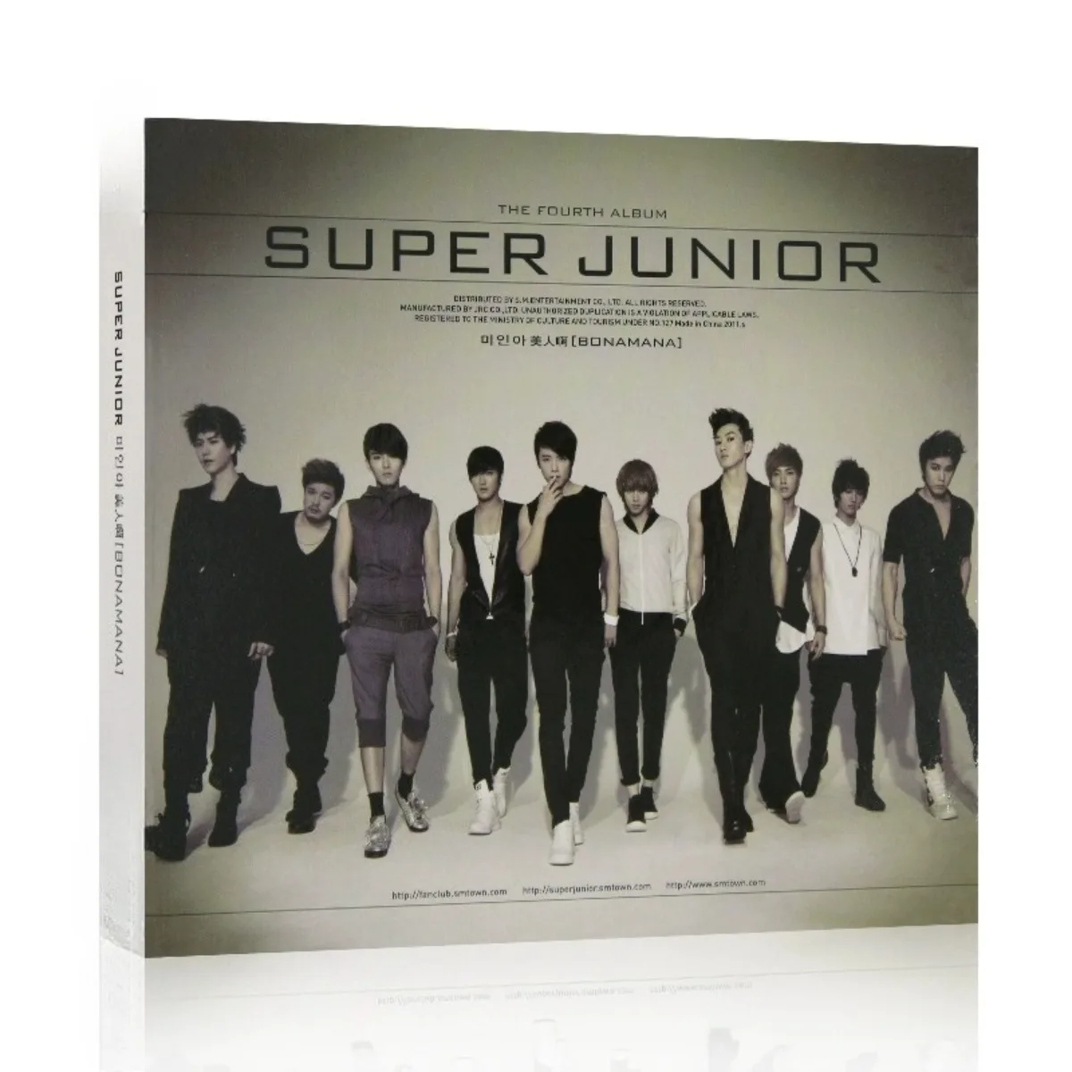 قرص مضغوط للألبوم الرابع من Super Junior "BONAMANA" مع كتاب كلمات - مقابض K-Pop المميزة، سجل موسيقي قابل للجمع للمعجبين #1