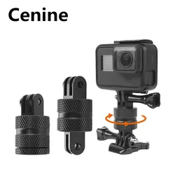 Montaje giratorio de 360 grados para Gopro Hero 12 9 7 Xiaomi Yi, adaptador de conector de trípode para Go Pro 5 8 Eken Dji Osmo Sjcam, accesorios