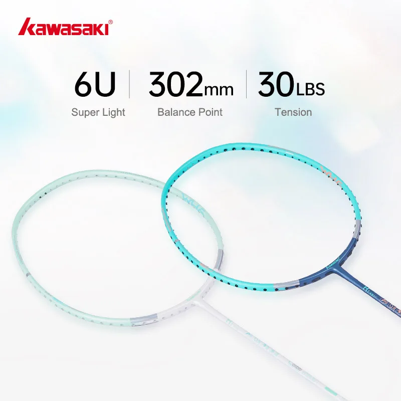 

Kawasaki Original 2023 New Super Light H2 6U Carbon Fiber Badminton Racket All-around Professional Racket With Badminton Bag