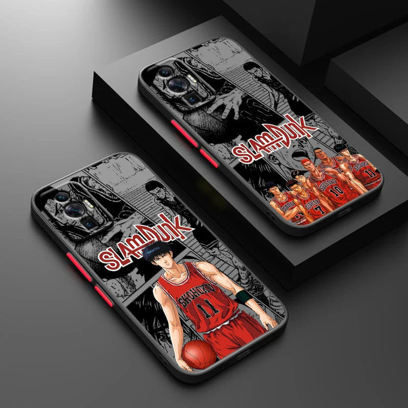 Anime Slam Dunk For POCO X5 X4 X3 C65 C51 C55 C50 C40 M6 M5S M5 M4 M3 F5 F4 GT Pro NFC TPU Frosted Translucent Phone Case