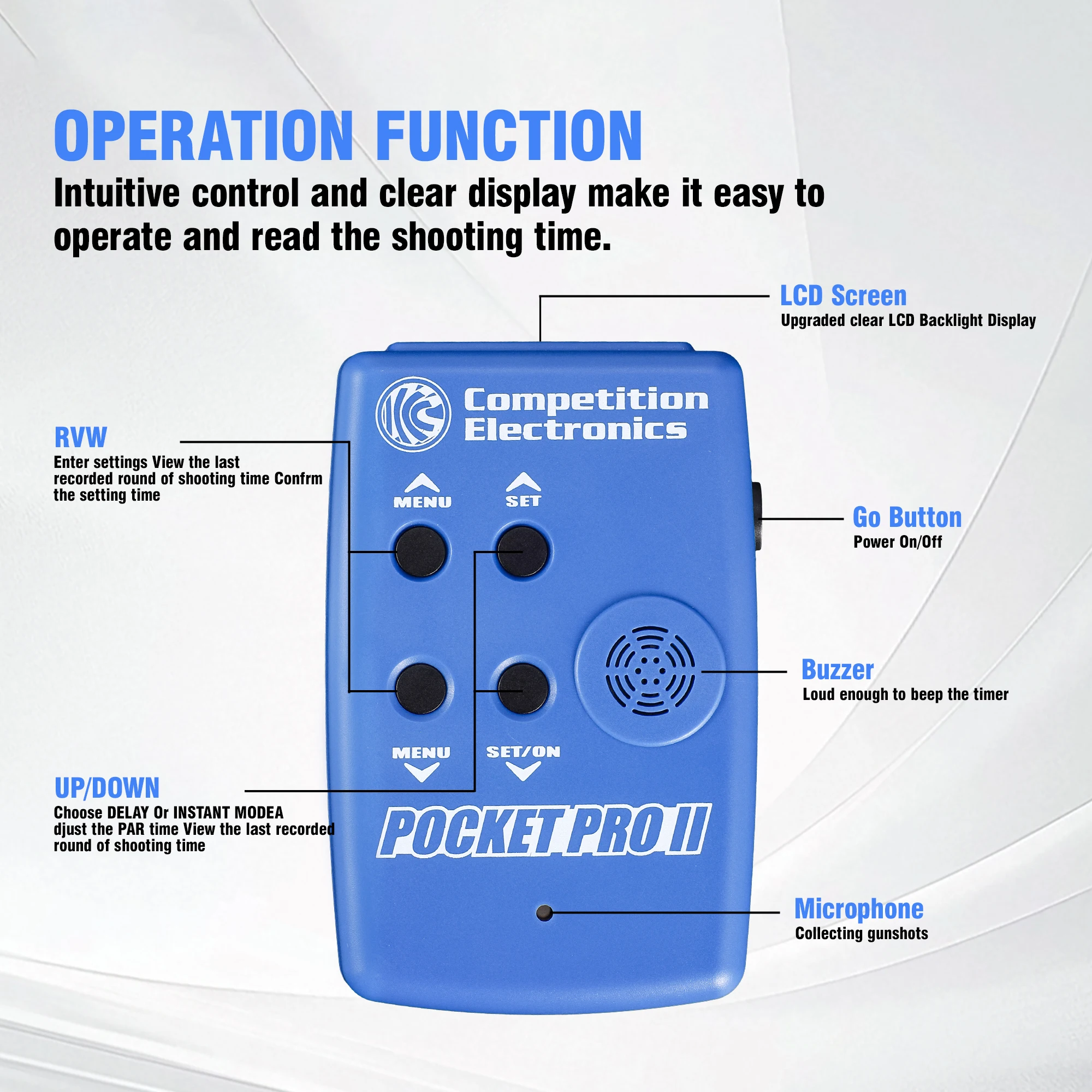 Shot Timers IPSC Competition Shooting pro Timer For Steel Challenge Competition Timer Air-soft Training With LCD display