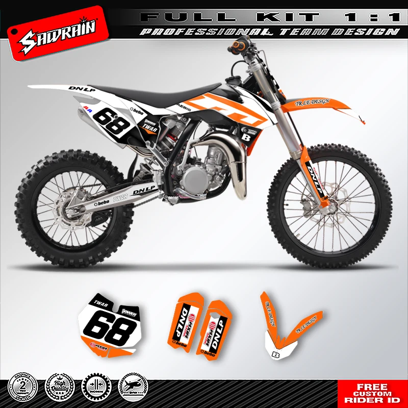 

Sawrain Custom Team мотоциклетная графика фоновые наклейки комплект наклеек для KTM SX85 2013 2014 2015 2016 2017 004