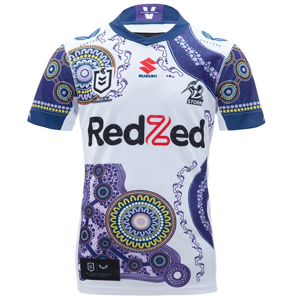 

Melbourne Storm Rugby Jersey Men's Outdoor Sports Casual T-shirt Comfortable Quick Drying Short Sleeved Children's Trendy Top