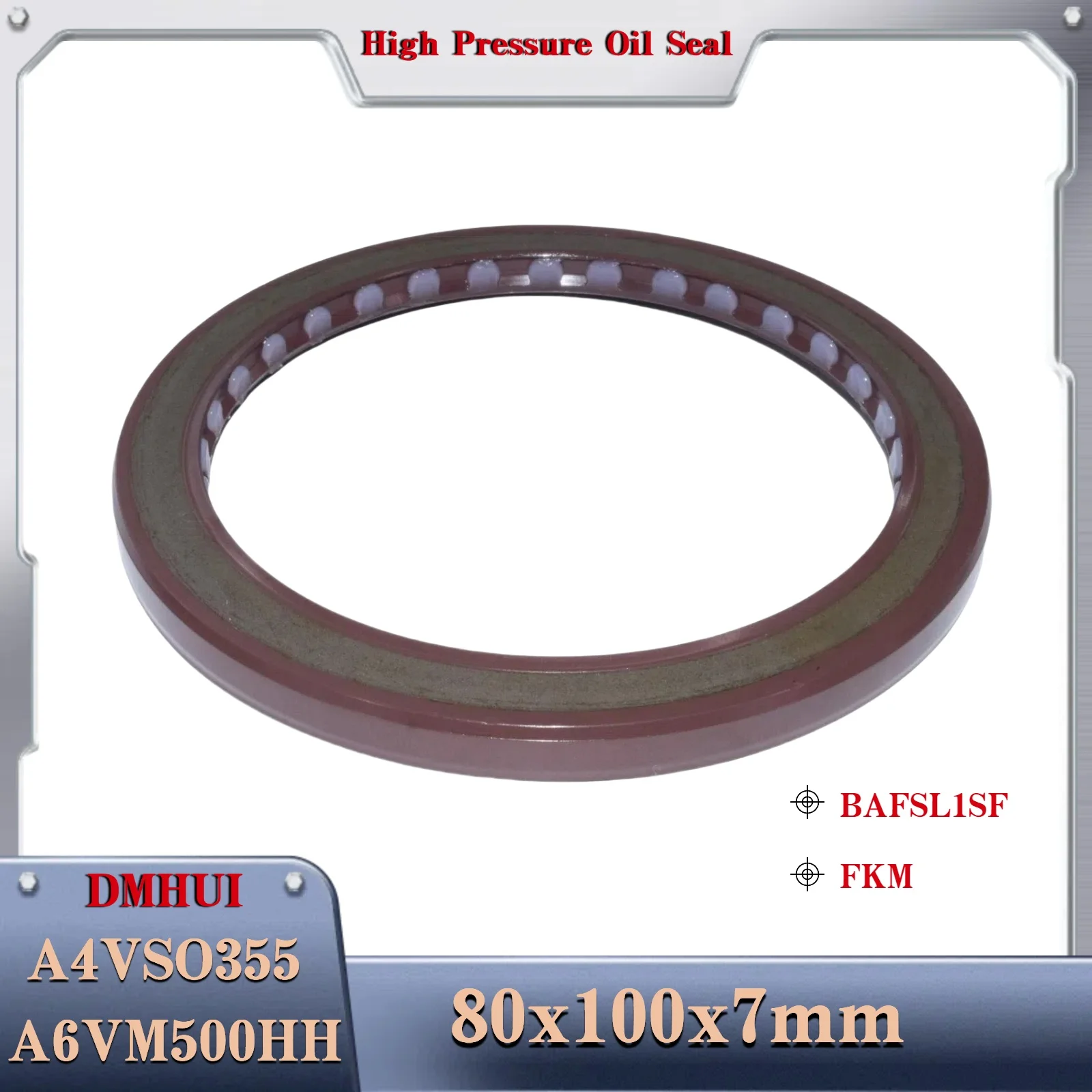 

R910393681 Fit for Rexroth A4VSO355 Hydraulic pump 80X100X7 BAFSL1SF/FKM Shaft oil seal 80x100x7 Motor Rotary Shaft Seal