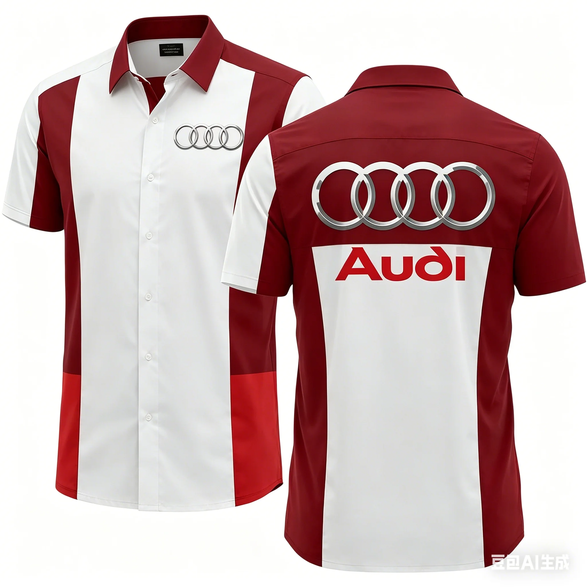 2026 New Audi 3D Printed Outdoor Sports Event Casual Shirt Moisture-wicking Breathable Multifunctional All-in-one Casual Shirt