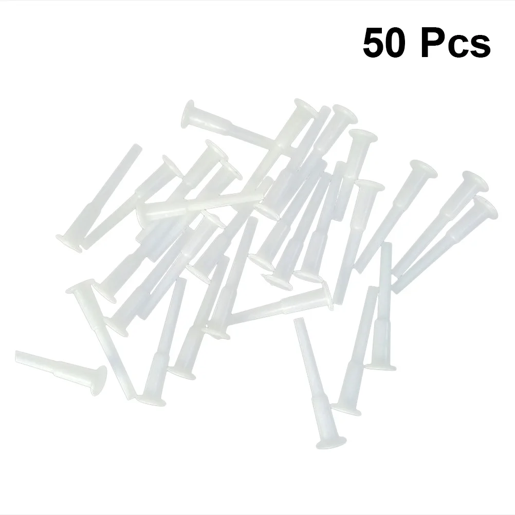 50 قطعة من سدادات سدادة الهواء لكرة اليوجا من البلاستيك الفاخر لممارسة البيلاتيس في صالة الألعاب الرياضية، قابس كروي أبيض سهل