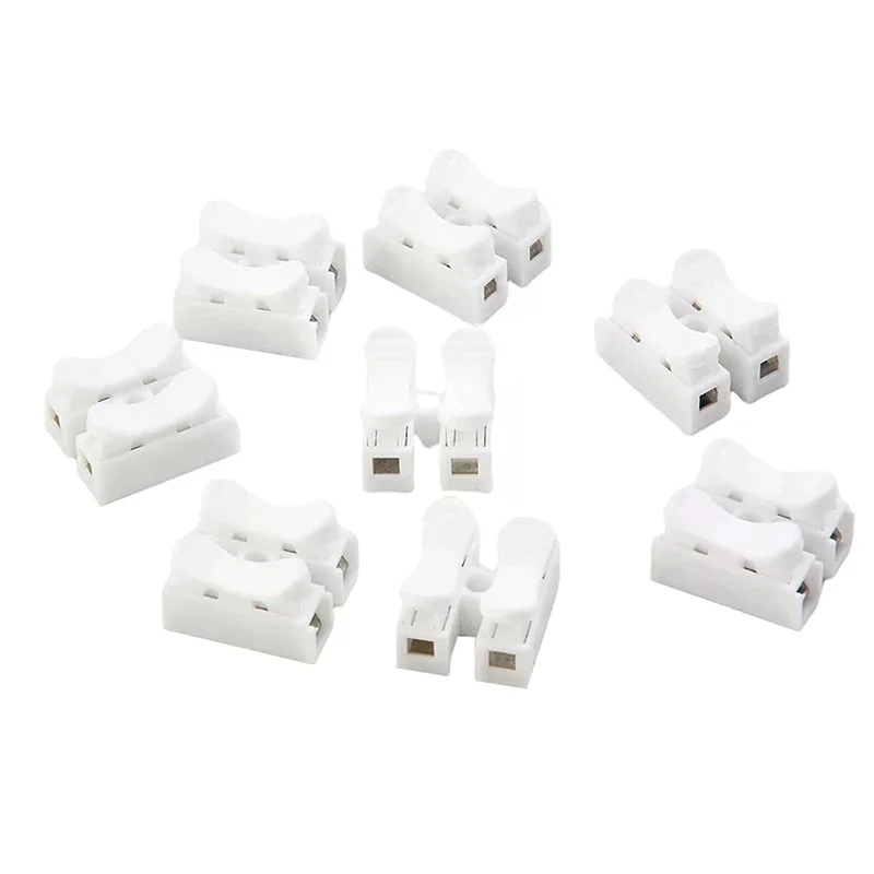 20Pcs No Solding Quick 1P 2P 3P Cable Wire Connector No Screw Terminal Block Spring Clamp