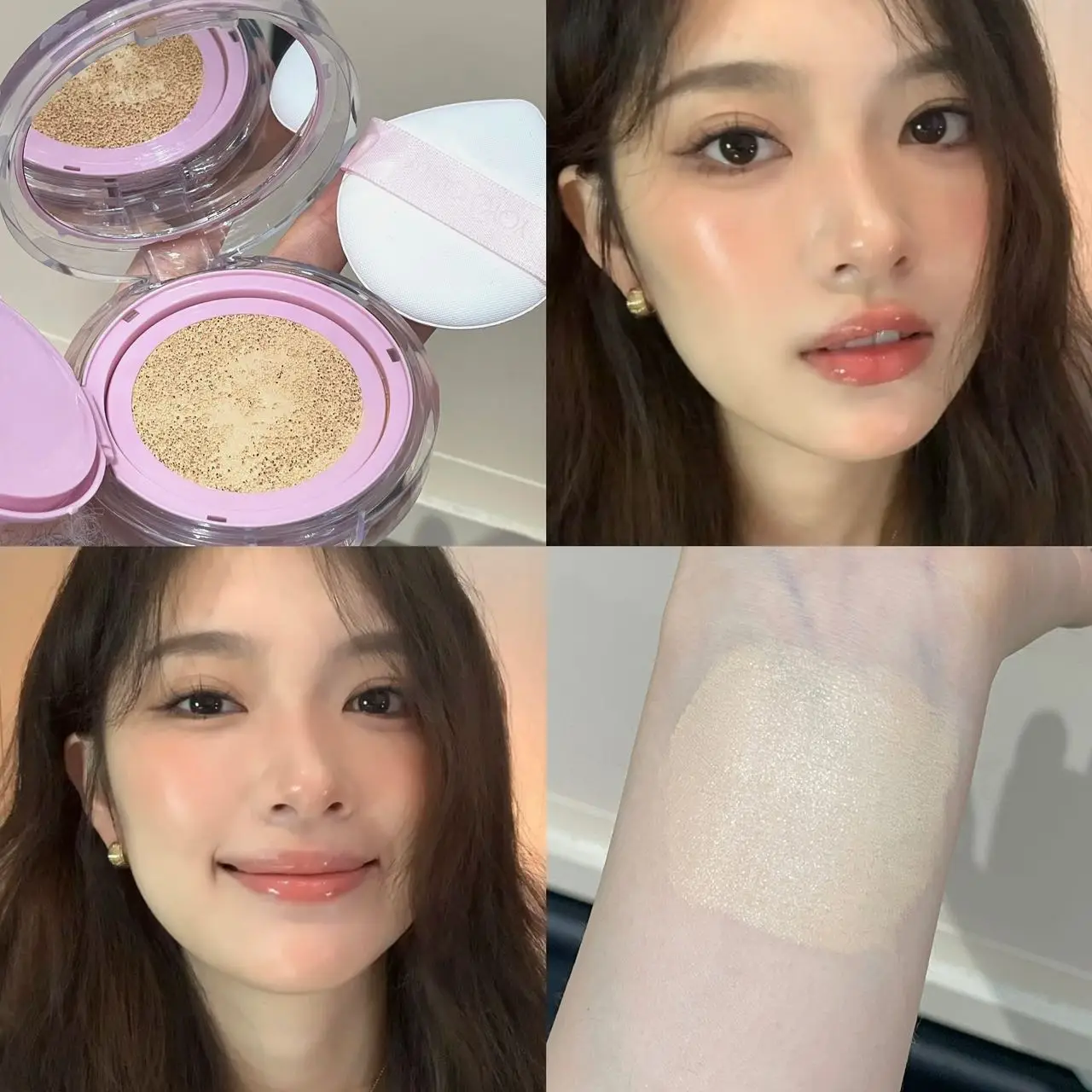 Yoyo Candy Cushion Foundation Light Smooth Texture Breathable Non-Clog Pores Long Lasting Sheer Base Makeup