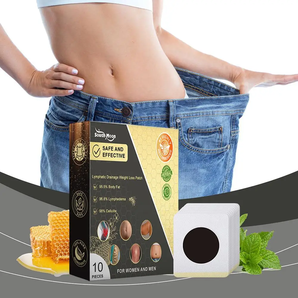 Abelha Linfática Slimming Patch, Fórmula Única, Perda Rápida de Peso, Refirmamento e Moldar, Seguro e Não Irritante, Cuidados com a Pele, Beleza e Saúde