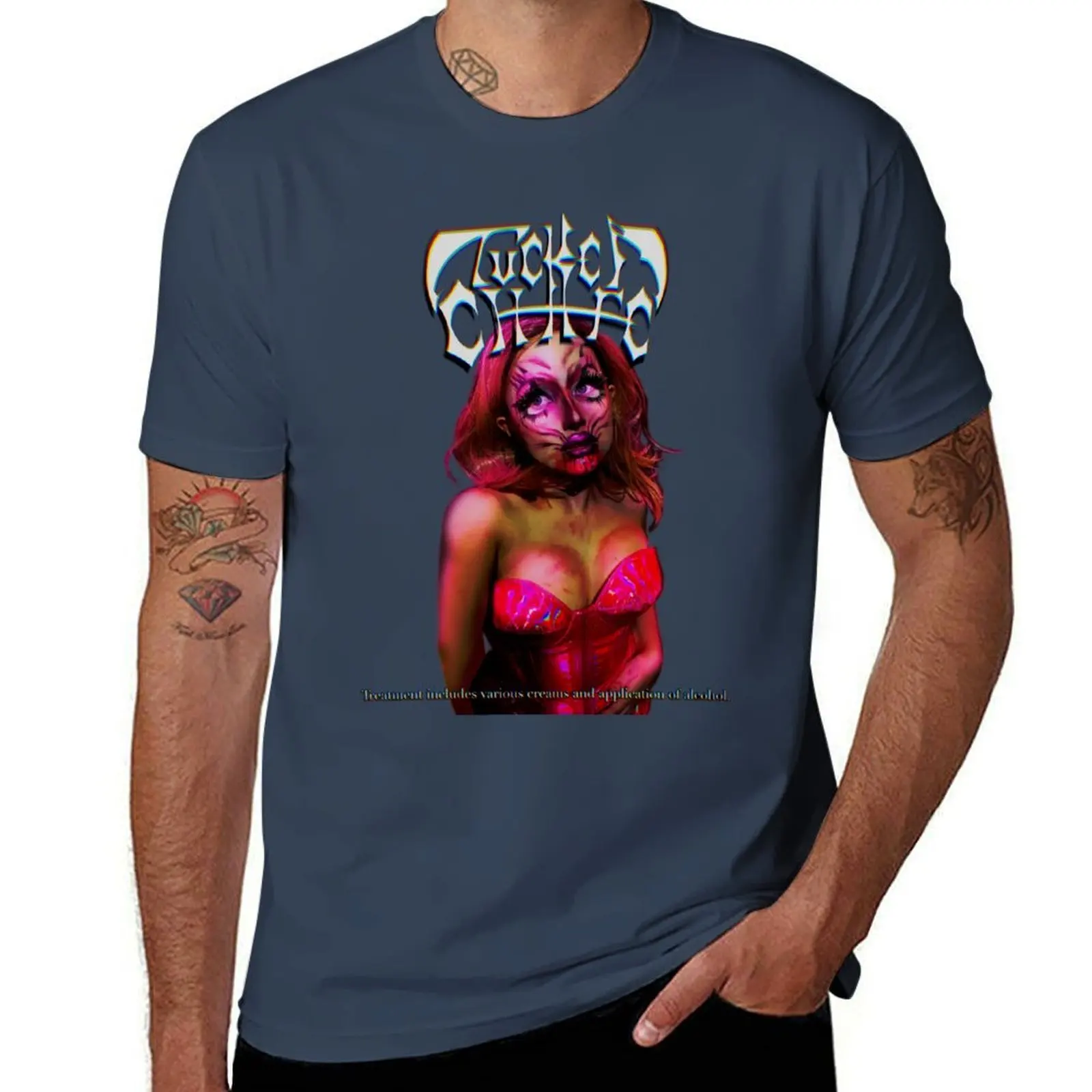 

Tucker Chafe Drag Queen Black Metal Design Pink T-Shirt t shirts for man graphic tees mens graphic t shirts T-Shirt