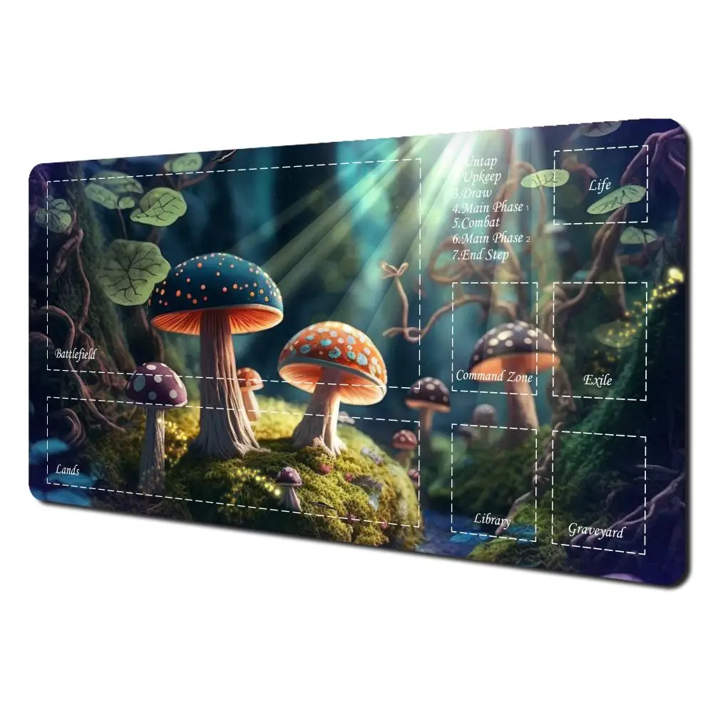 

Коврик для мыши с волшебным грибом, игровой коврик для мыши TCG CCG, игровой коврик, дуэльные коврики, карты для начинающих, игровой коврик Commander, настольный коврик