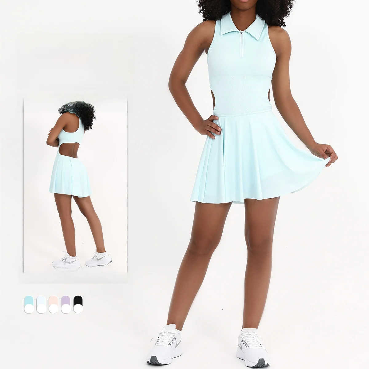 

Женское стильное спортивное платье для йоги, повседневная сексуальная одежда для гольфа и тенниса, новинка лета и осени