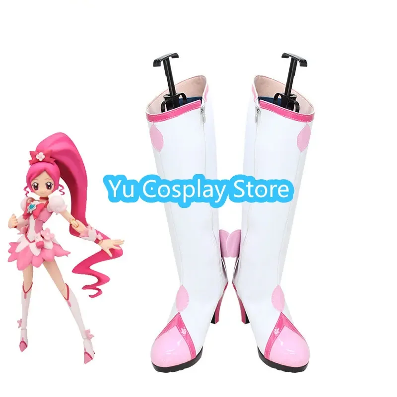 

Yu-Cosplay KiraKira Cure Blossom обувь для косплея Хэллоуин карнавальные ботинки реквизит для косплея обувь из искусственной кожи на заказ