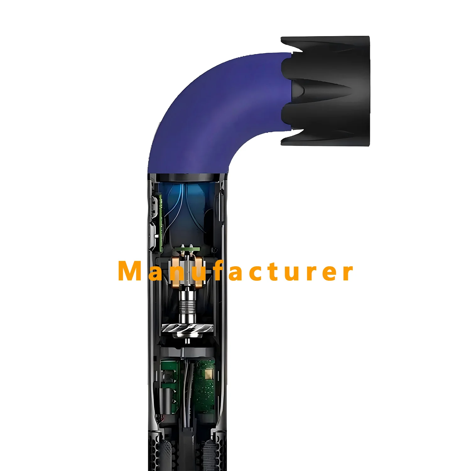 Professional Ionic Hair Dryer Curved Tube Design 1100W Electric Plastic Salon Hair Dryer Concentrator with 1 Nozzle HD17 HD18