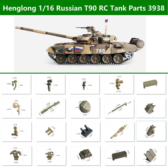 Henglong-プラスチックバトルタンク部品、ロシアrc、1:16、t90、3938 - AliExpress