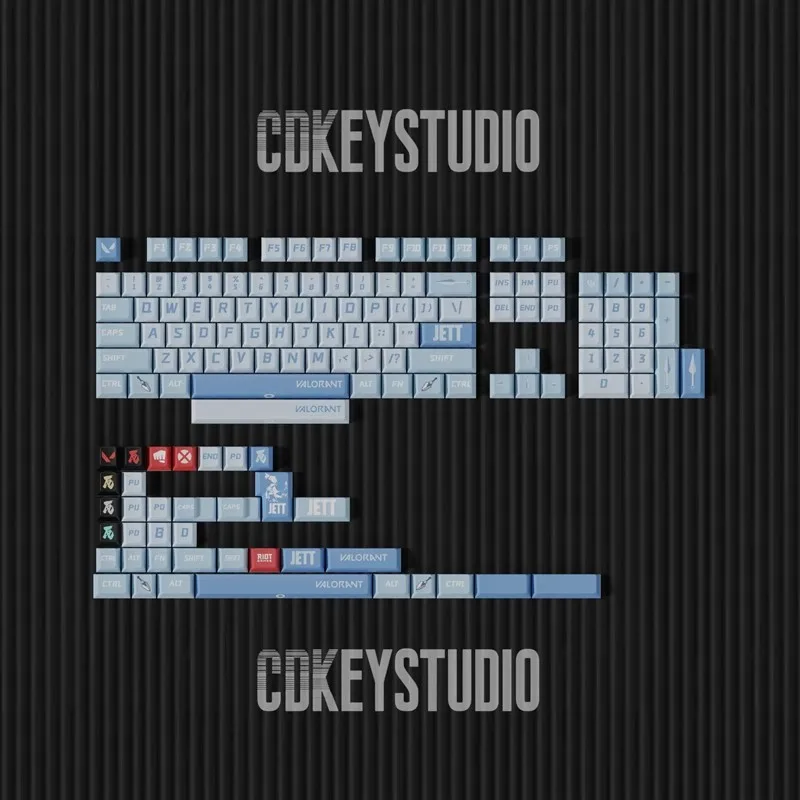 140 Keys GMK Blue white Keycaps PBT Dye Sublimation Keycap Cherry Profile Key Caps With 1.75U 2U Shift For Customized Keyboards