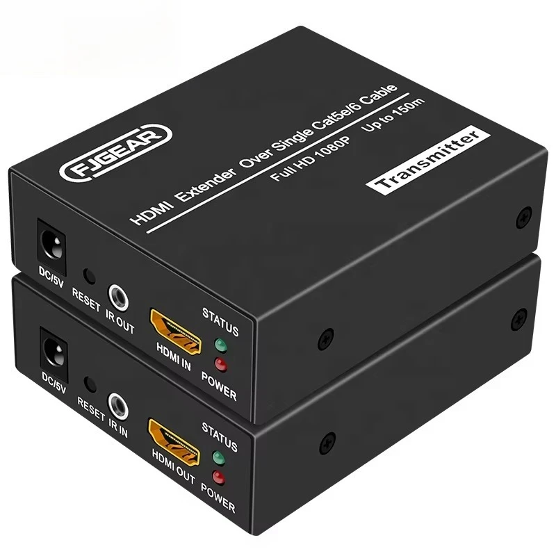 FJ-HEA150 Single Cable Extender High-Definition HDMI Signal Extension up to 150 Meters CAT 5e/6 Transmitter for PC