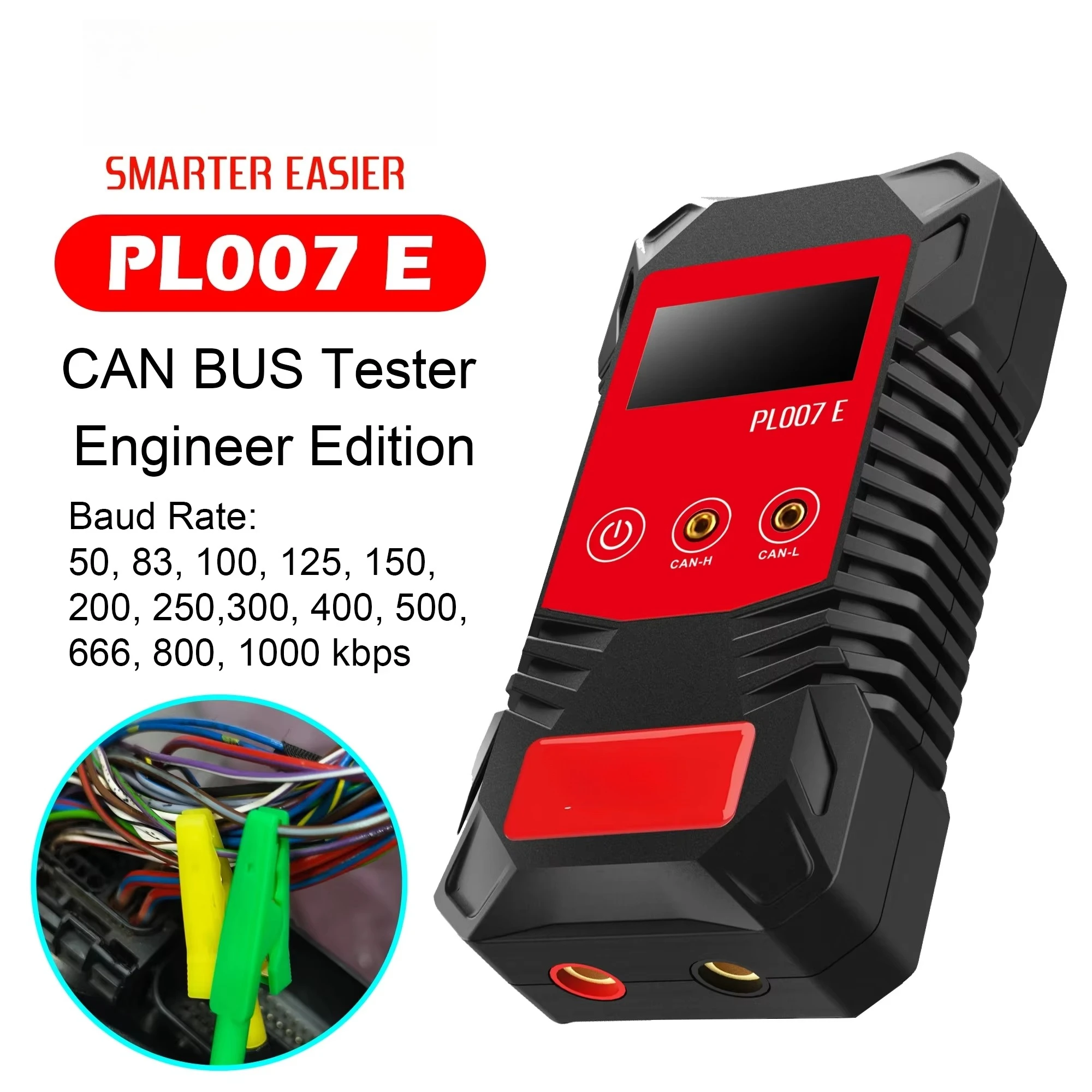 WOYO PL007E 2025 CAN BUS Tester Engineer Edition Auto-recognize CAN-H CAN-L Breaking Wire Direct Data Reading for AC Cars