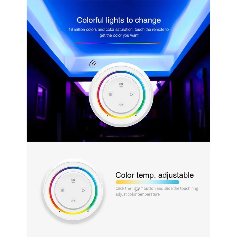 Miboxer 2.4G Sunrise Remote Control Rainbow Remote with Single color/CCT/RGB/RGBW/RGBCCT LED Controller For Led Strip Lamp Bulb