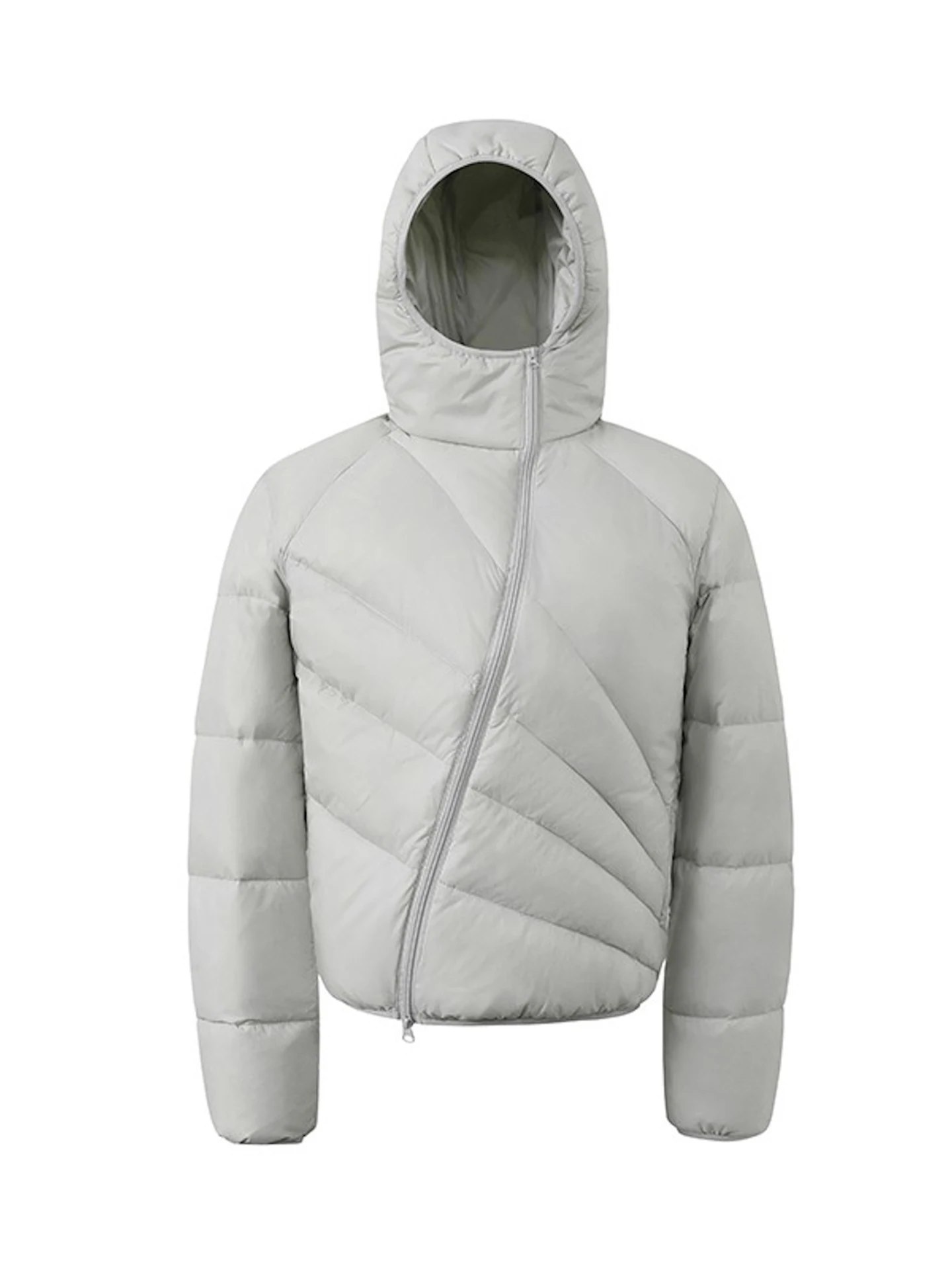 

a White Deconstructed Fce Lined Thiened Men's down Jaet Hooded Cotton Outerwear Lightweight Warmth Outerwear