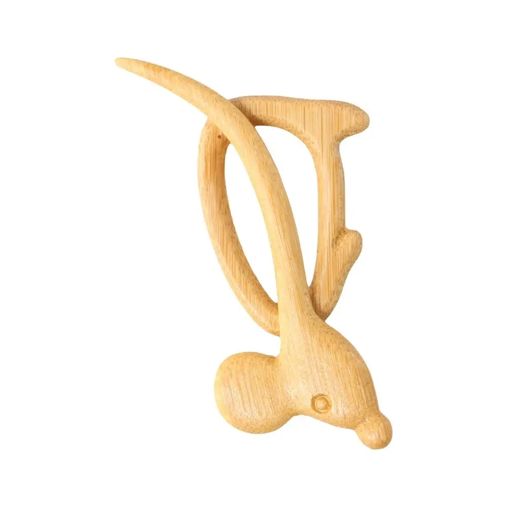 Trendiges Nischendesign Pullover-Brosche Herz Vogel Hund Hase Tier Holzbrosche Modeschmuck Damenbrosche Kleidungsaccessoire – Detail 8