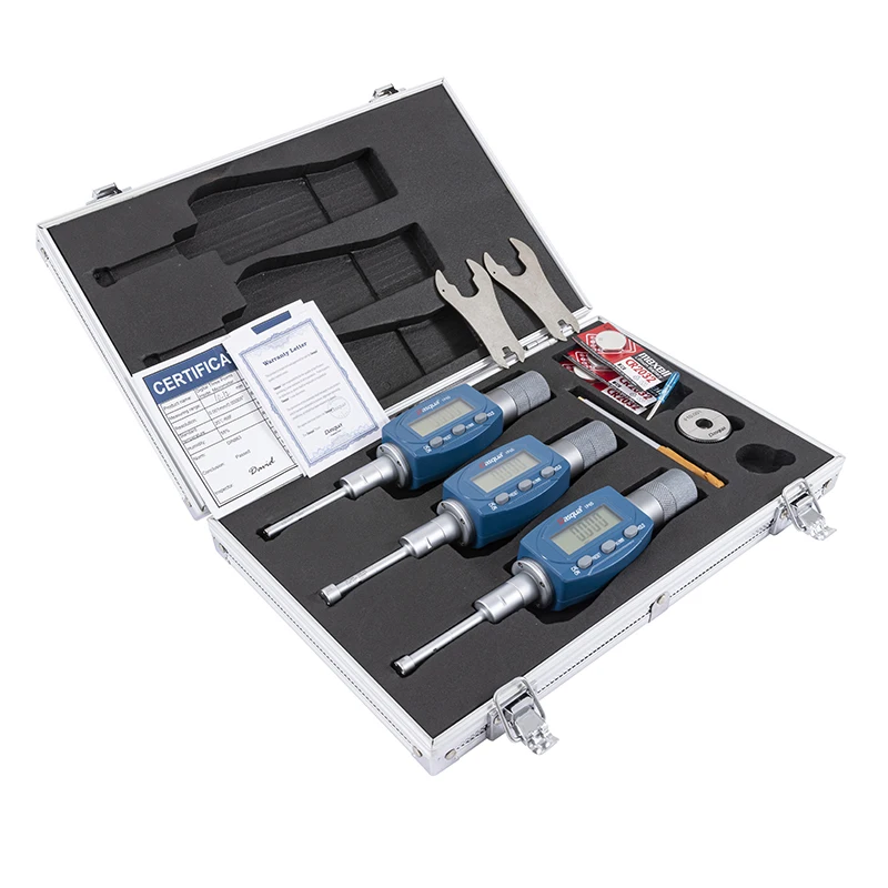 Dasqua 6-12mm IP65 Water Proof Digital 3 Points Inside Micrometer Set 6-8mm 8-10mm 10-12mm Three Points Inside Micrometer