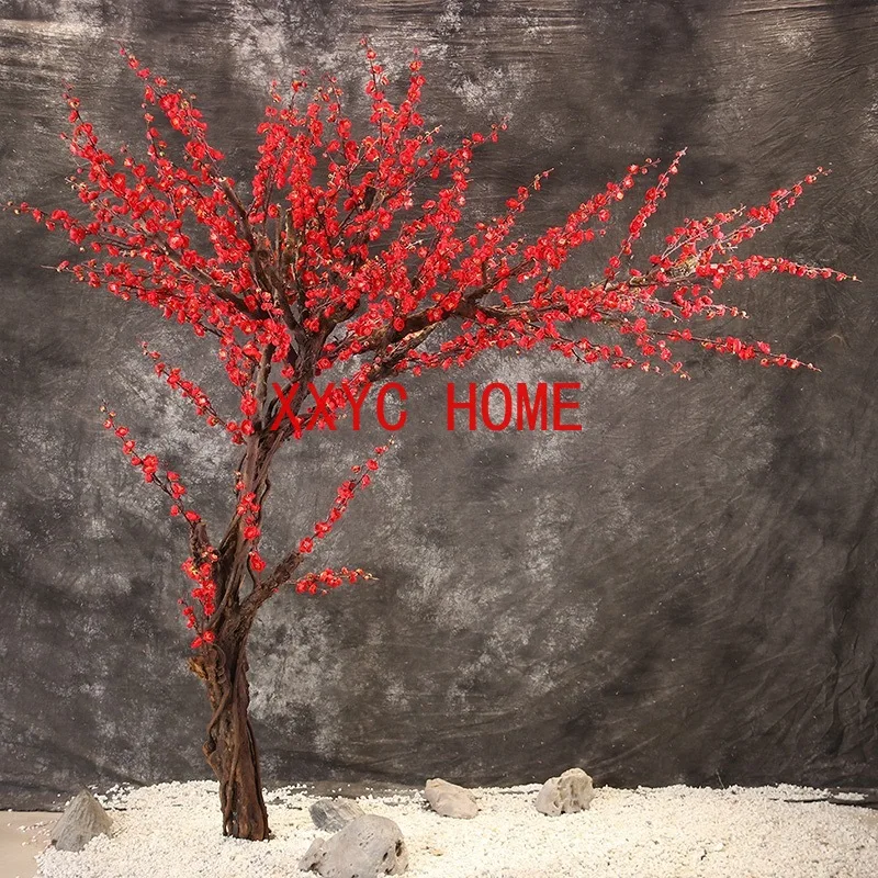 

Simulation Plum Tree Large Fake Peach Tree Green Plant Decoration Fake Trees Wintersweet Landing