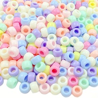 500 Pcs Kandi Beads Large Hole Plastic | DIY Kandi Bracelets Cuffs, Rainbow Pony Beads for Crafts, Phone Chains​