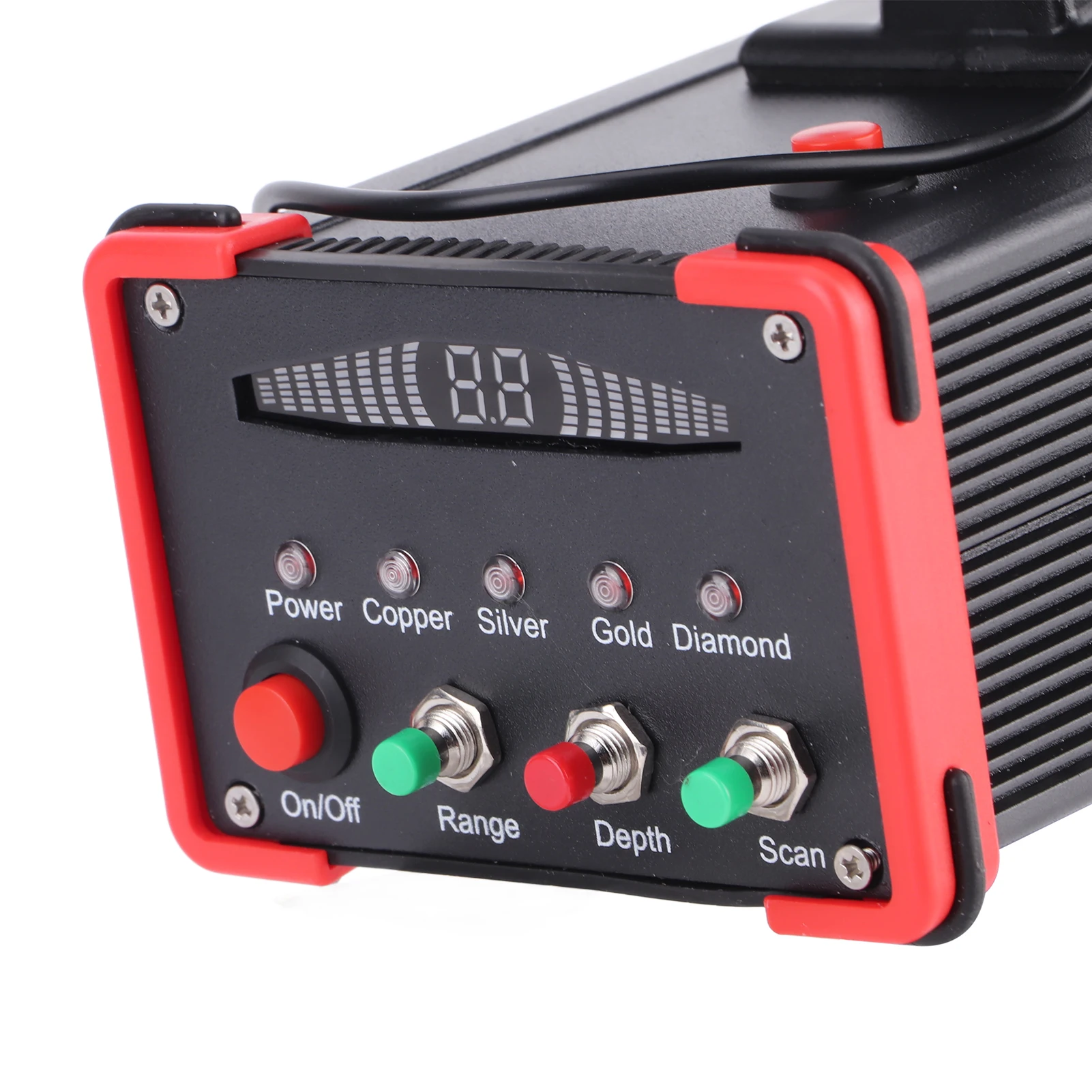 Metal Detector Scanner per metalli sotterraneo Schermo ad alta definizione Cercatore di tesori per scanner di metalli in rame oro argento