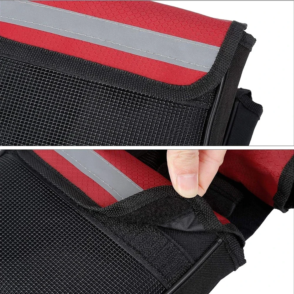 1Pcs Cycling Side Bags, Bike Frame Saddle Front Tube Bag Double Side Pouch Black,Bike Rack Carrier Saddle Bag Bike Accessories