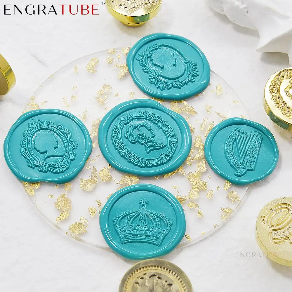 Wax Seal Stamp Vintage British Pattern Queen Victoria Crown Wax Seal Stamp Envelope Personalized Wedding Invitation Decoratio