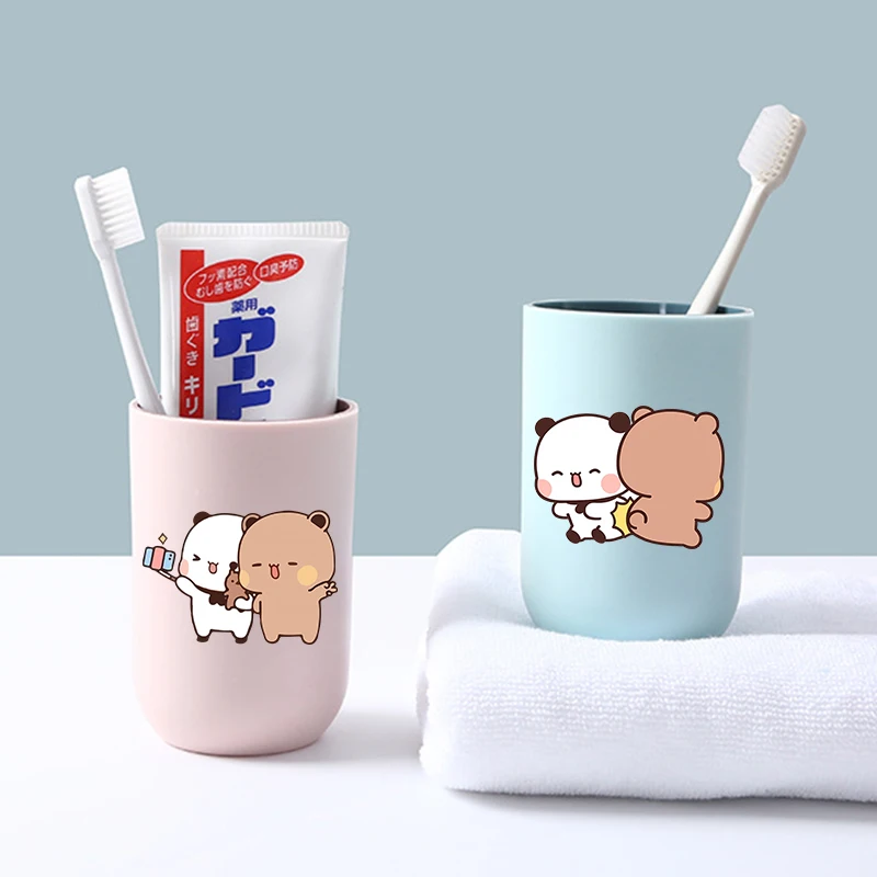 1PCS Bubu Dudu Cute Mouthwash Cup Yier Bear Panda Kawaii Large Capacity Toothbrush Cups Home Water Cup Fashion Couple Cups Gifts
