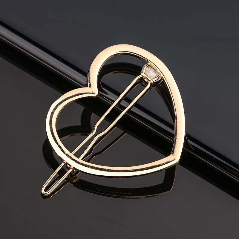 Neue Mode Metall Liebe Herz Haar Clip Elegante Perle Runde Haarspange für Frauen Mädchen Süße Haarnadeln Barrettes Haar Zubehör – Detail 32