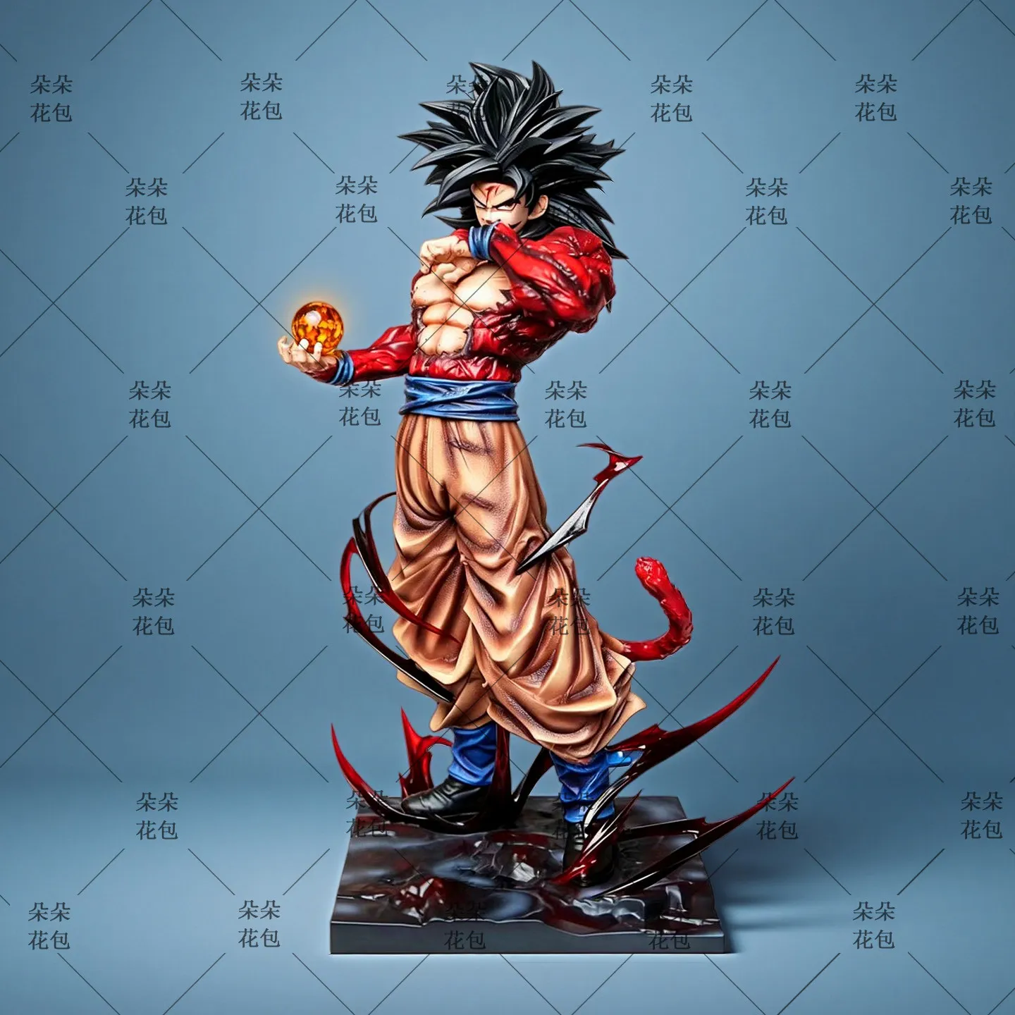 Lk Super Saiyan 4 Goku GK Figur Dragon Ball Anime Sammlerstück PVC-Statue Desktop-Dekoration Geschenk für Anime-Sammler