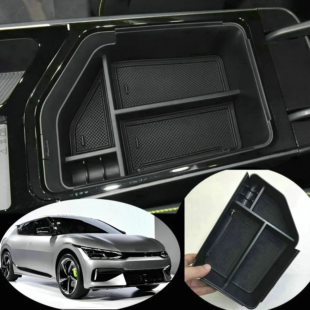 

1 шт. ящик для хранения для Kia EV6 2022 2023 2024 ABS автомобильный средний подлокотник ящик для хранения органайзер лоток автомобильные аксессуары