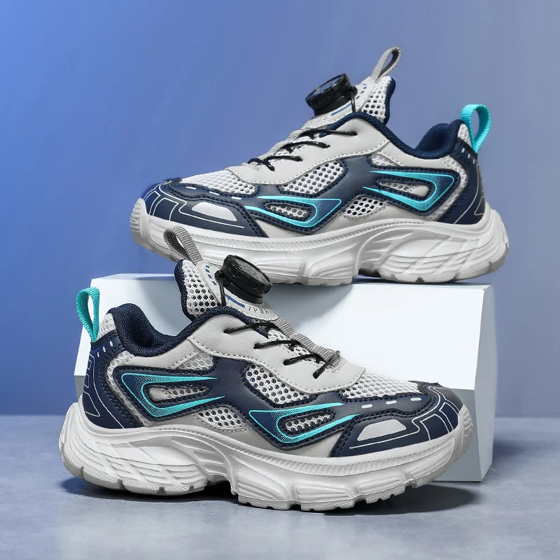 2026 Children Sneaker Boy Chunky Shoes New Design Platform Walking Tennis Shoes Kids Knit Comfortable Sports Shoes for Boy