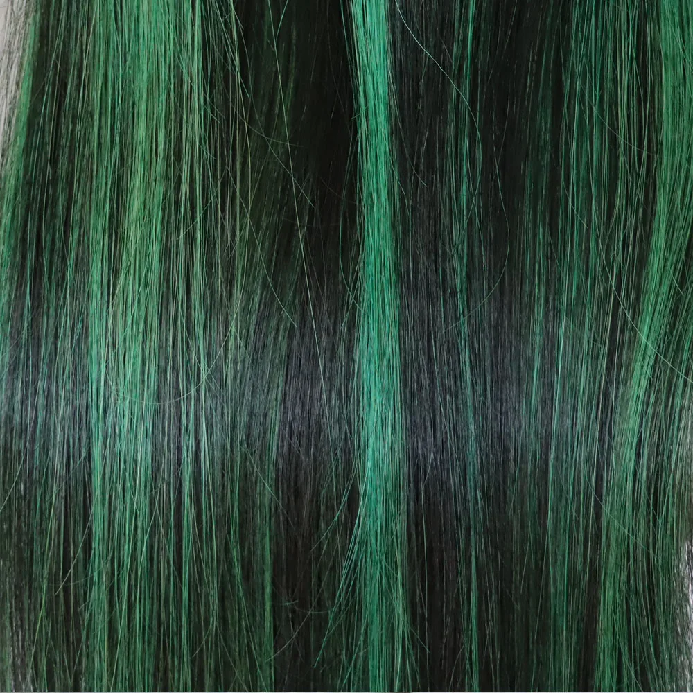 تسليط الضوء على أومبير البيانو اللون تسليط الضوء على 1B الأخضر الهندي وصلات شعر بشرية نسج لحمة مزدوجة عذراء شعر ريمي حزم هبوط السفينة