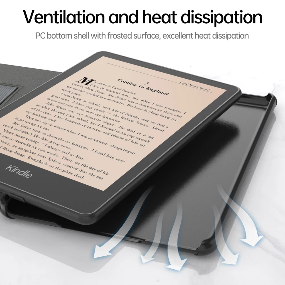 لـ Kindle Paperwhite 1 2 3 4 5 6 10th 11th 12th Gen 2024 2022 حافظة من جلد البولي يوريثان كابا لـ Kindle 10th Generation 2019