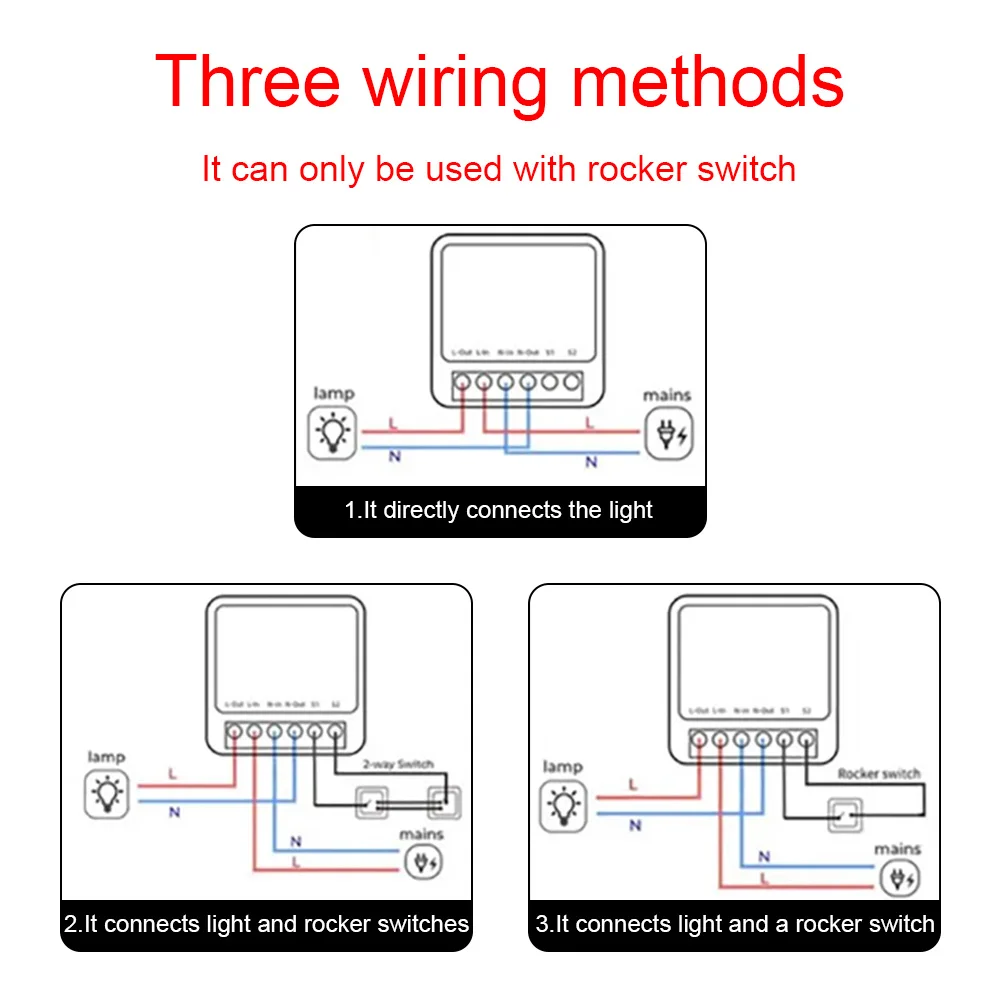 16A Tuya Zigbee WIFI Smart Switch Module Power Metering Breaker DIY 2 Way Control EWelink Mini Light Relay For Alexa Google Home