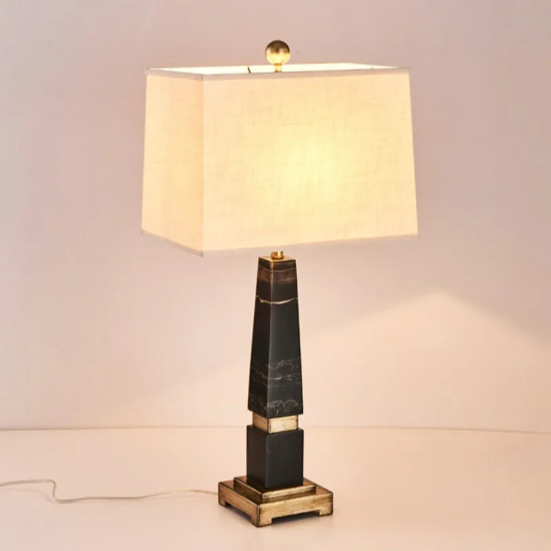 

New Chinese style desk lamp, living room, marble bedroom, model room, cozy study, creative personality, modern