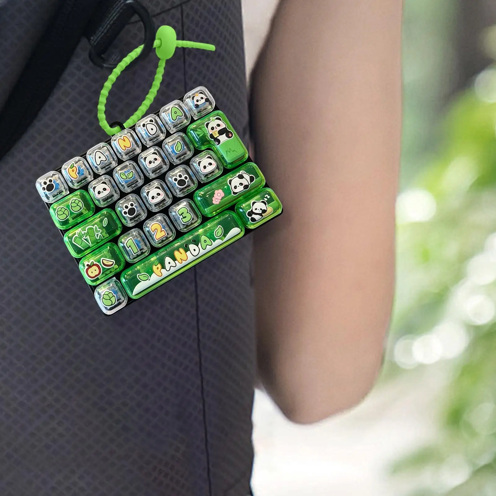Keyboard Clicker Sensory Fidget Purse Handbag Ornament Keyboard Bag Charm for Kids Teens Adults Students Travelers Home Office
