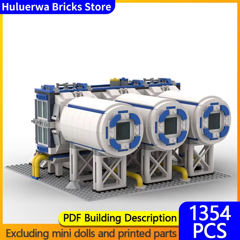 Military Model MOC Building Bricks Mars Moon Base Space Station Modular Technology Gifts Holiday Assemble Children Toys Suit