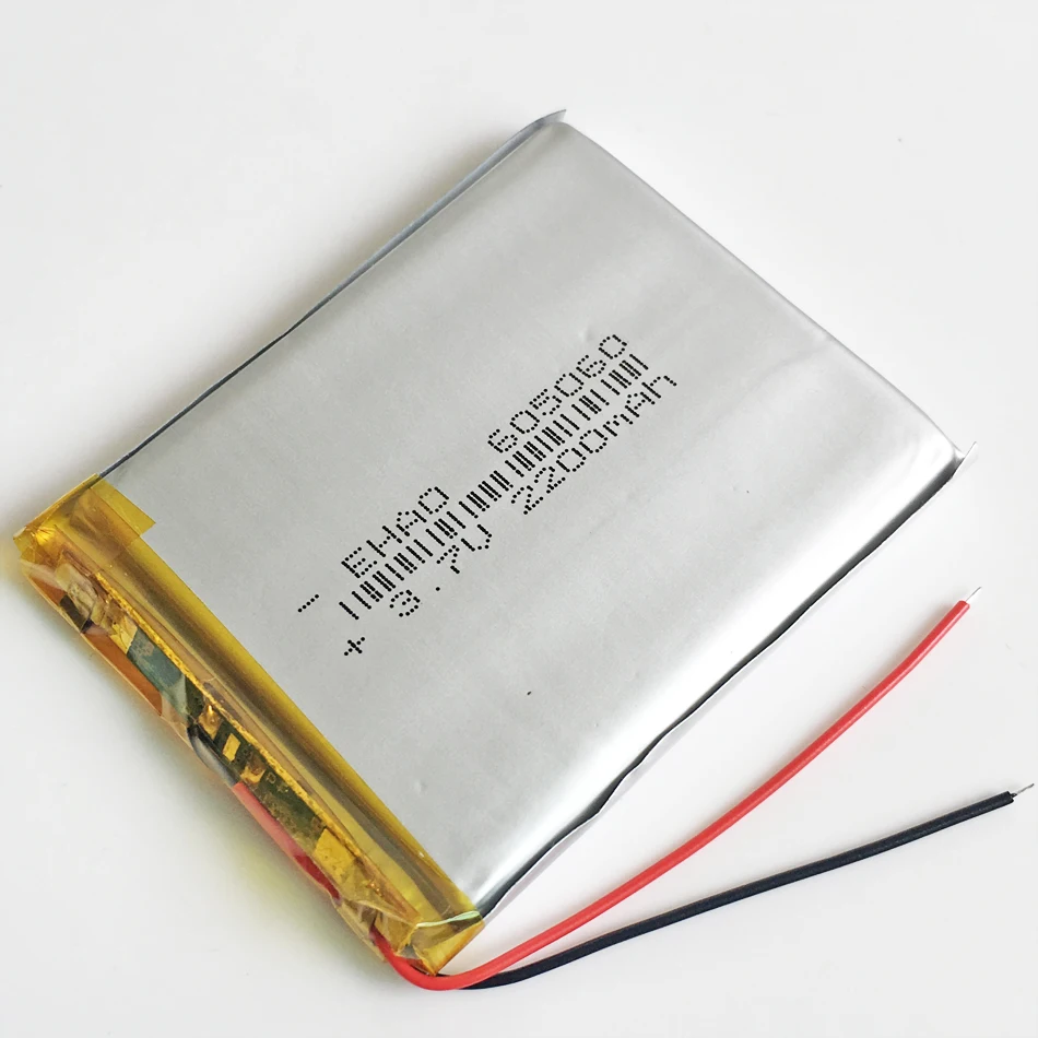 LiPo Battery 605060 3.7V 2200mAh Replacement Cell For GPS Navigator Tablet PC Camera Recorder DVD Power Bank