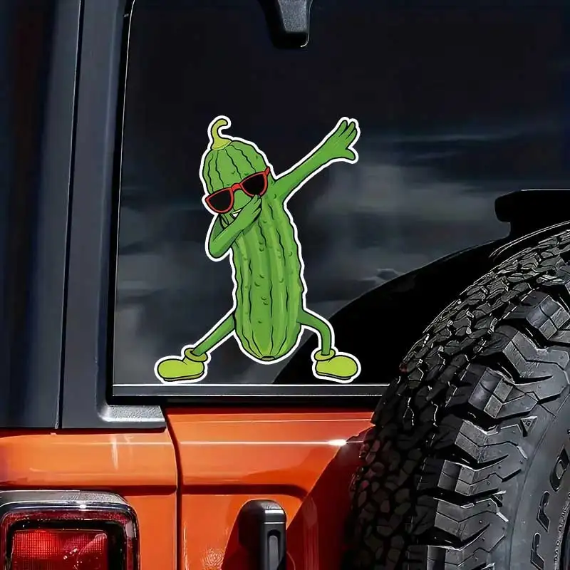 Pickle Dancing Cucumber Car Sticker Waterproof Vinyl Decal on Bumper Rear Window Laptop Self-adhesive Decal Car Accessories Y844