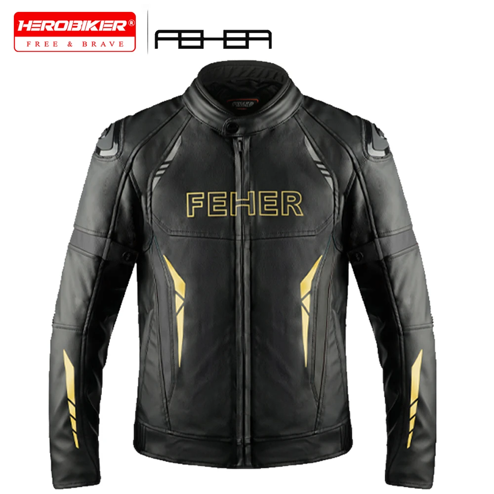 

Motorcycle Jacket for Men Women Protective Gear Waterproof Leather Motocross Riding Jacket Cruise Leather Wear Resistant Jacket